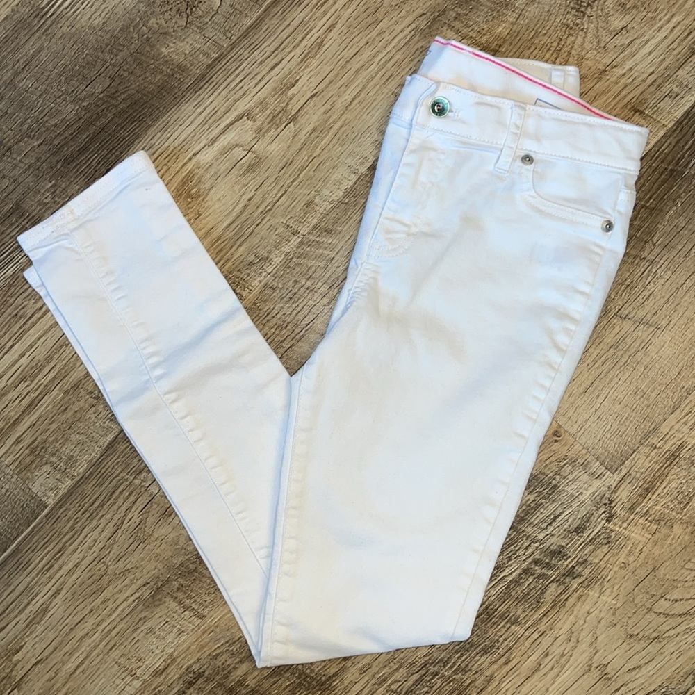 Vineyard Vines Kids White‎ Jeans Size 14 Straight Leg Adjustable Waist
